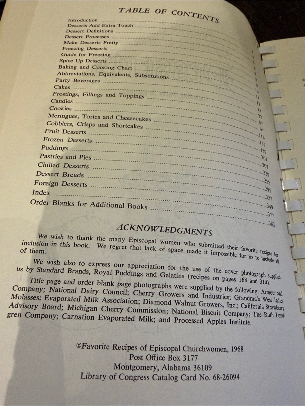 Vintage spiral cookbook Favorite Recipes of Episcopal Churchwomen Desserts (Bev) - Picture 3 of 8